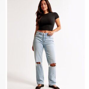 Abercrombie High Rise Dad Jean, Size 25 (fits more like a 27)